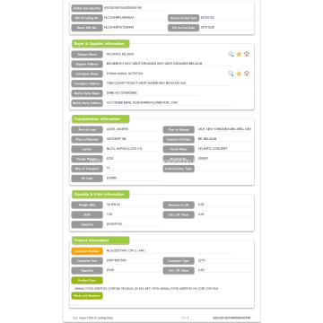 Aditivos alimentarios de EE. UU. Importar datos